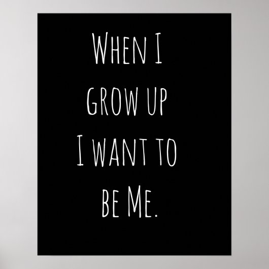 Kinderzimmer Kinder Dekorieren Schwarz-weißes Zita Poster (Vorne)