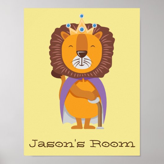 Kinderzimmer King Lion Poster (Vorne)