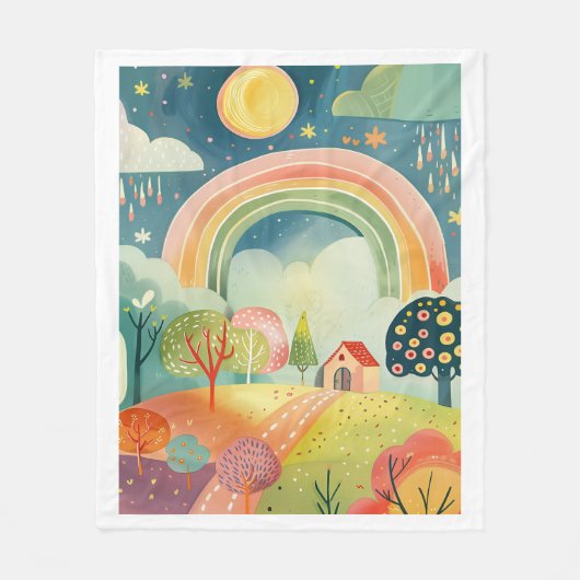 Kinderzimmer-Kunst-Design Babydecke Fleecedecke (Vorderseite)