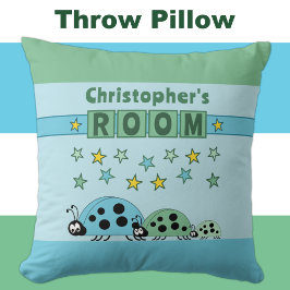 Kinderzimmer Ladybugs geben den Namen blau grün Kissen