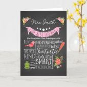 Kinderzimmer Lehrer beste Lehrerin Ende des Jahres Karte (Gelbe Blume)