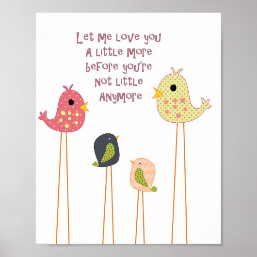 Kinderzimmer Little Bird Wall Art Poster (Vorne)