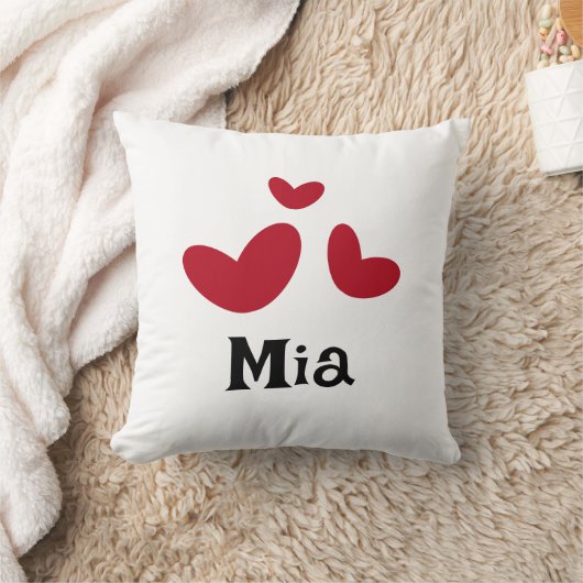 Kinderzimmer Minimalistisches Rotes Herz Kissen (Decke)