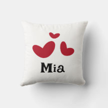 Kinderzimmer Minimalistisches Rotes Herz Kissen