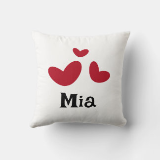 Kinderzimmer Minimalistisches Rotes Herz Kissen