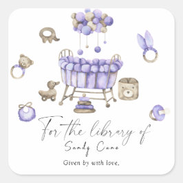 Kinderzimmer mobil - Für die Bibliothek Quadratischer Aufkleber