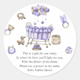 Kinderzimmer mobil - Gebetskandaletikett Runder Aufkleber