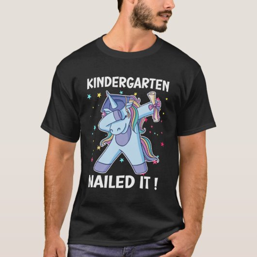 Kinderzimmer Nails It Polka Dot Unicorn Abschluss T-Shirt (Vorderseite)