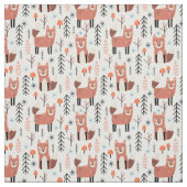 Kinderzimmer Niedlich Fox Forest Wald Muster Stoff (Muster)