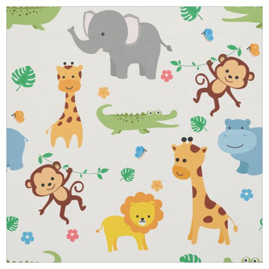 Kinderzimmer "niedlich Safari Animals" Stoff (Muster)