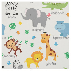 Kinderzimmer "niedlich Safari Animals" Stoff
