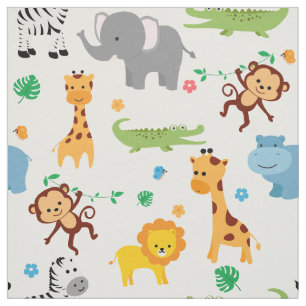 Kinderzimmer "niedlich Safari Animals" Stoff
