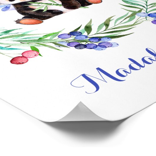 Kinderzimmer Panda Poster (Ecke)