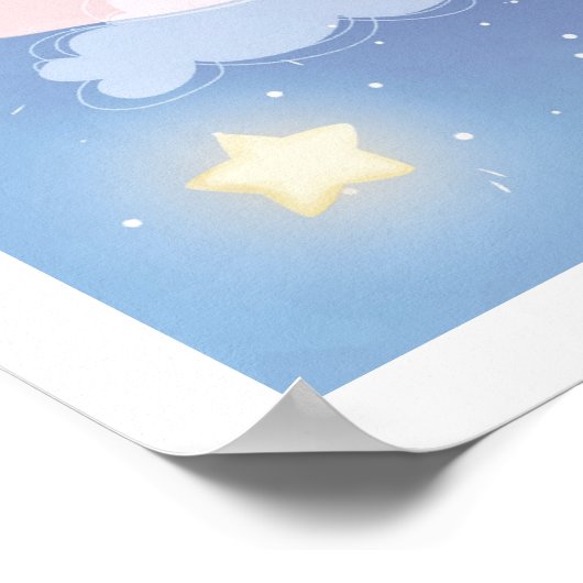 KINDERZIMMER POSTER : BABY ELEPHANT + BUNNY (Ecke)