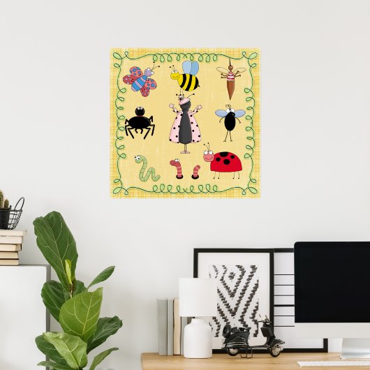 Kinderzimmer Poster Bugs (Heimbüro)