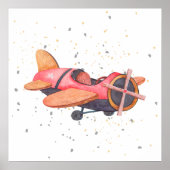 Kinderzimmer-Poster für Handgemalte Flugzeuge Poster (Vorne)