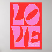 Kinderzimmer-Poster für personalisierte Rot- und R Poster (Vorne)