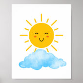 Kinderzimmer Poster für Sonne und Wolken (Vorne)