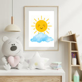 Kinderzimmer Poster für Sonne und Wolken