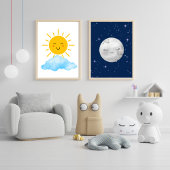 Kinderzimmer Poster für Sonne und Wolken