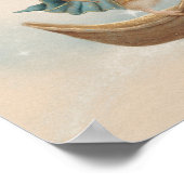 Kinderzimmer Poster für Vintage Waldtiere (Ecke)