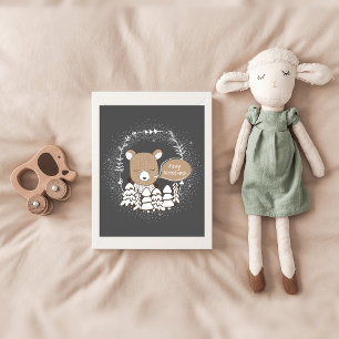 Kinderzimmer-Poster für Waldbären Poster