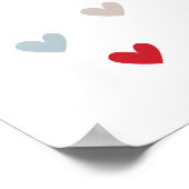 Kinderzimmer-Poster für Wale mit farbenfrohen Herz Poster (Ecke)