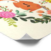 Kinderzimmer-Poster-Monogramm-Fuchs Poster (Ecke)