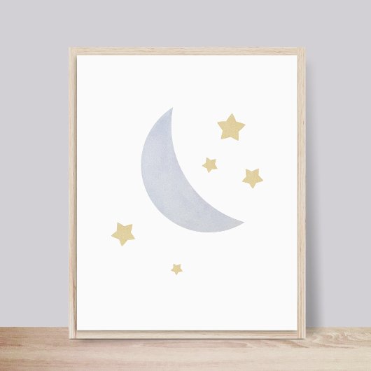 Kinderzimmer-Poster "Moon and Stars" Poster
