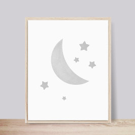Kinderzimmer-Poster "Moon and Stars" Poster