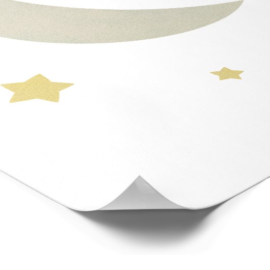Kinderzimmer-Poster "Moon and Stars" Poster (Ecke)
