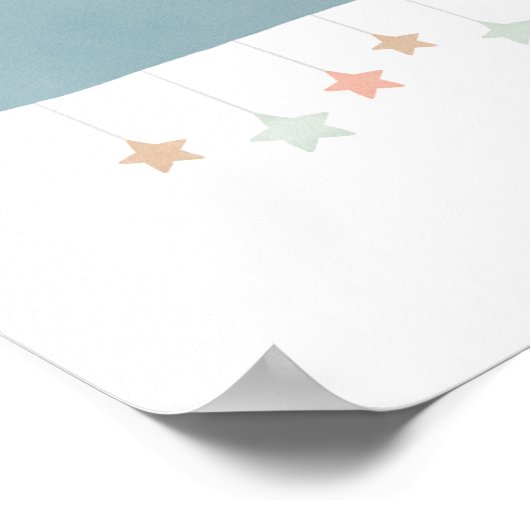 Kinderzimmer Poster von Pastell Watercolor Cloud a (Ecke)