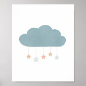 Kinderzimmer Poster von Pastell Watercolor Cloud a (Vorne)
