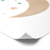 Kinderzimmer Poster von Pastell Watercolor Moon an (Ecke)