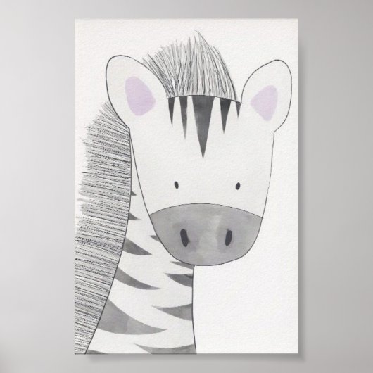 Kinderzimmer Poster - Zebra (Vorne)