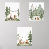 Kinderzimmer-Prints für Tiere aus Holz Bilderwand Sets (Vorderseite)