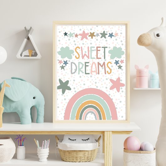 Kinderzimmer Rainbow Boho Art Poster