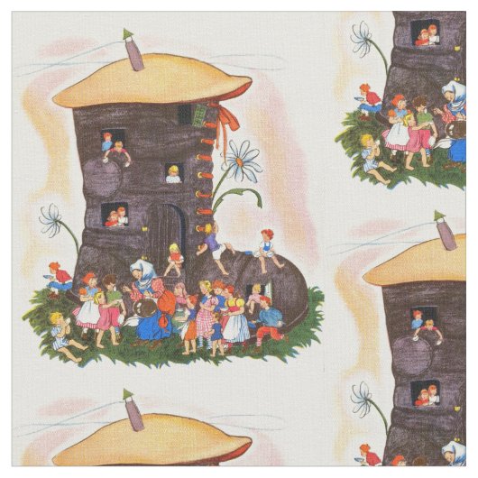 Kinderzimmer-Reim Stoff (Nahaufnahme)