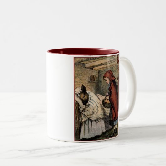 Kinderzimmer reimt Rotkäppchen Zweifarbige Tasse (VorderseiteRechts)