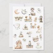 Kinderzimmer Rhyme Baby Dusche Einladung (Rückseite)