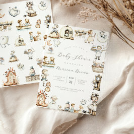 Kinderzimmer Rhyme Baby Dusche Einladung