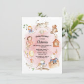 Kinderzimmer Rhyme Baby Dusche Einladungen (Stehend Vorderseite)