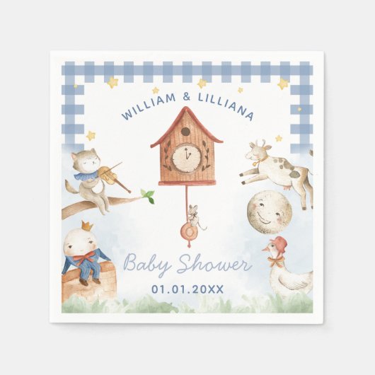 Kinderzimmer Rhyme Baby Duschpapier Napkins Serviette (Vorderseite)