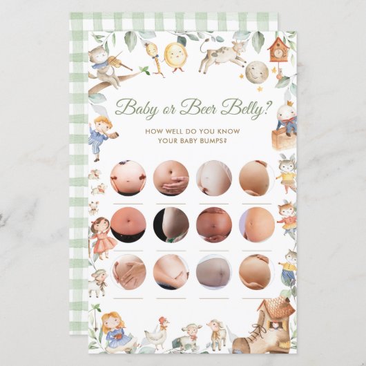 Kinderzimmer Rhyme Baby oder Beer Belly Baby Shows (Vorne/Hinten)