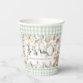 Kinderzimmer Rhyme Diddle Grüne Neutral 2. Geburts Pappbecher (Vorderseite)