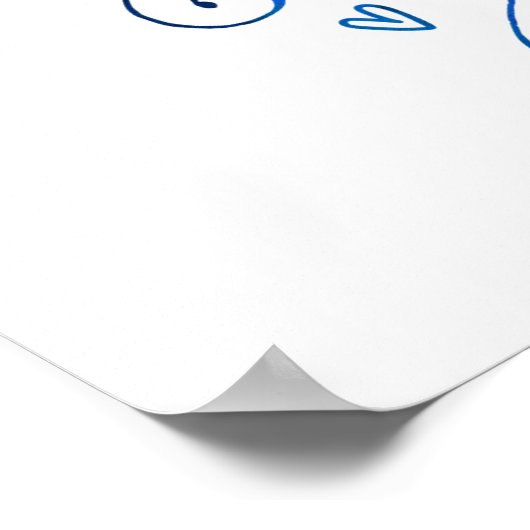 KINDERZIMMER RHYME funkelnd, zackig, blau Poster (Ecke)