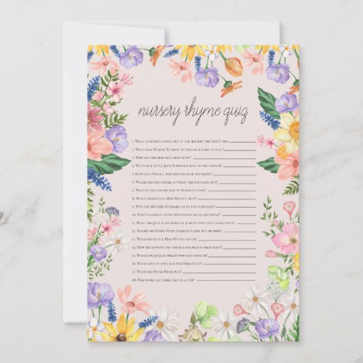 Kinderzimmer Rhyme Game Baby Shooting Activities C Einladung (Vorderseite)