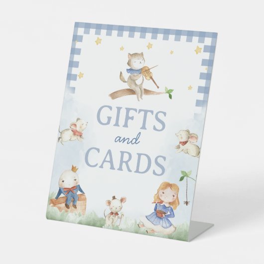 Kinderzimmer-Rhyme-Geschenk und Kartentisch-Zeiche Sockelschild (Vorderseite)