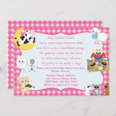 Kinderzimmer Rhyme Girl Einladung (Vorne/Hinten)