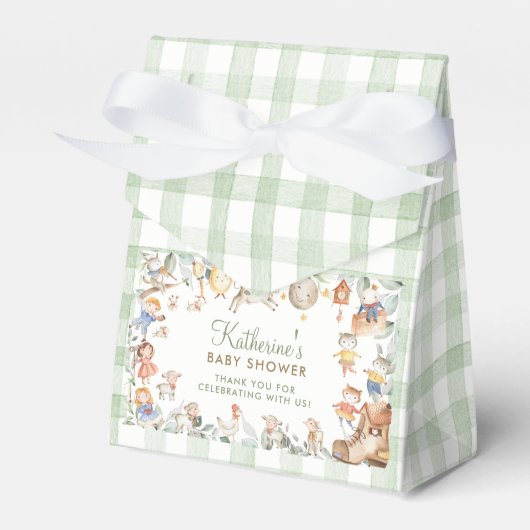 Kinderzimmer Rhyme Greenery Baby Dusche 1. Geburts Geschenkschachtel (Vorderseite)